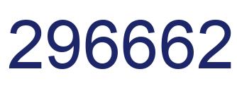 Number 296662 blue image