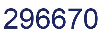 Number 296670 blue image