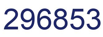 Number 296853 blue image