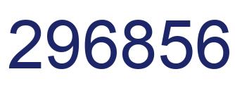 Number 296856 blue image
