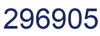 Number 296905 blue image