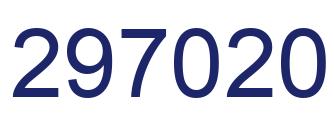 Number 297020 blue image