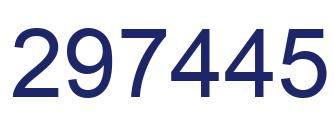 Number 297445 blue image