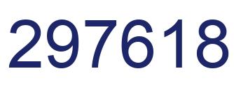 Number 297618 blue image