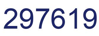 Number 297619 blue image