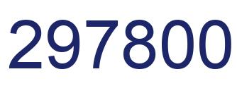 Number 297800 blue image