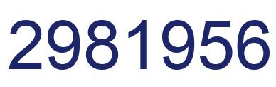 Number 2981956 blue image
