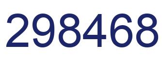 Number 298468 blue image
