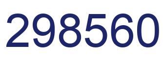 Number 298560 blue image