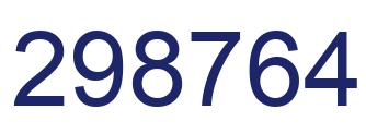 Number 298764 blue image