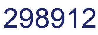 Number 298912 blue image