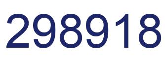 Number 298918 blue image