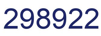 Number 298922 blue image