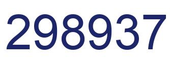 Number 298937 blue image