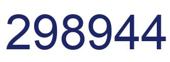 Number 298944 blue image
