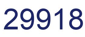 Number 29918 blue image