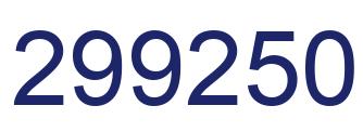 Número 299250 imagen azul