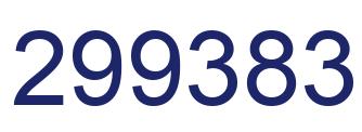 Number 299383 blue image