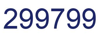 Number 299799 blue image