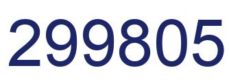 Number 299805 blue image