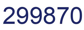 Número 299870 imagen azul