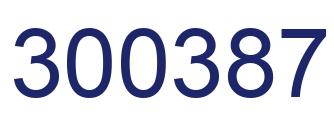 Number 300387 blue image