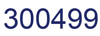 Number 300499 blue image