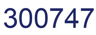 Number 300747 blue image