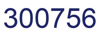 Number 300756 blue image