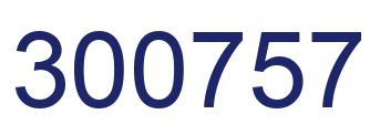 Number 300757 blue image