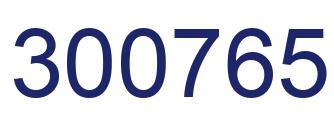 Number 300765 blue image
