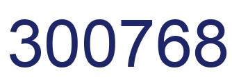Number 300768 blue image