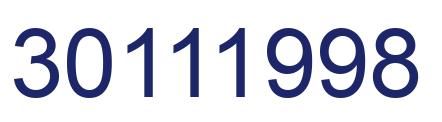 Número 30111998 imagen azul