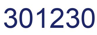 Number 301230 blue image