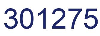 Number 301275 blue image