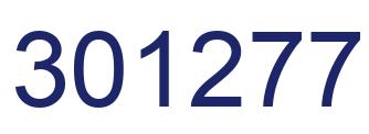 Number 301277 blue image