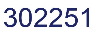 Number 302251 blue image