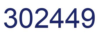 Number 302449 blue image