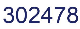 Number 302478 blue image