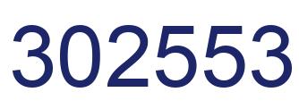 Number 302553 blue image