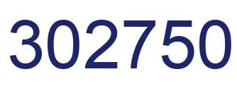 Number 302750 blue image