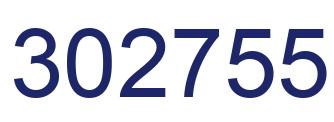 Number 302755 blue image