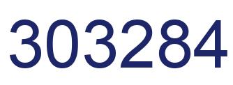 Number 303284 blue image