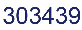 Number 303439 blue image