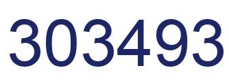 Number 303493 blue image