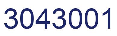 Number 3043001 blue image