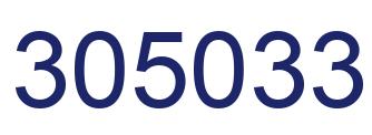 Number 305033 blue image