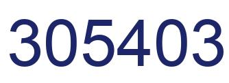 Number 305403 blue image