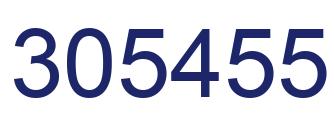 Number 305455 blue image