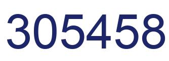 Number 305458 blue image